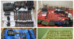 थाना मैनपुर अंतर्गत ग्राम बडेगोबरा के सांपसाटी नामक जंगल/पहाड़ी क्षेत्र में माओवादियों द्वारा डम्प कर रखे लैपटाप, मोबाइल, नगद राशि, आर्म्स एम्यूनेशन सहित हथियार बरामद