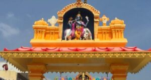 श्री श्री राधा कृष्ण मंदिर के स्वागतद्वार का भूमि पूजन संपन्न, नपा अध्यक्ष रूबी शैलेंद्र सिंह ने रखी आधारशिला