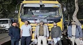 अवैध गौण खनिज परिवहन पर खनिज अमले की कार्रवाई, चार हाईवा वाहन जब्त