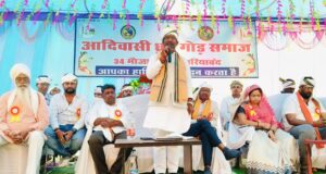 आदिवासी ध्रुव गोड़ समाज के वार्षिक सम्मेलन में विधायक रोहित साहू शामिल हुए, टीना शेड निर्माण के लिए 15 लाख रुपए की घोषणा की