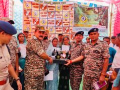 चौकी बिन्द्रानवागढ़ जिला गरियाबंद के अंतर्गत जी/65 बटालियन सी.आर.पी.एफ. के द्वारा सिविक एक्शन का किया गया आयोजन