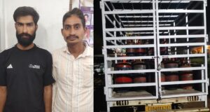 अवैध रूप से सिलेंडर बेचने ग्राहक तलाश रहे दो आरोपी गिरफ्तार, 45 कॉमर्शियल गैस सिलेंडर जब्त