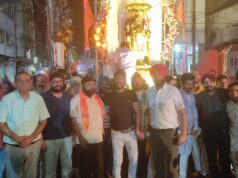 रामनवमी के अवसर पर निकाली गई शोभायात्रा का मनेंद्रगढ़ सिक्ख समाज द्वारा किया गया भव्य स्वागत