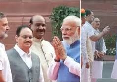 कार से बाहर निकले, हाथ मिलाया और हुई लंबी बातचीत… संसद परिसर में राहुल गांधी से मिले पीएम मोदी