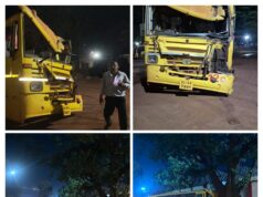 बस पीपल के पेड़ से टकराई, बड़ा हादसा टला, 3 कर्मचारी घायल