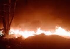 लोरमी में आग का विकराल रूप, कबाड़ी दुकान में लगी भीषण आग से हड़कंप