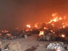 कांकेर के कुलगांव में आग का कहर: राइस मिल में धान-बारदाना स्वाहा