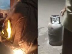 गैस सिलेंडर के पाइप फटने से लगी आग, खाना पका रही तीन महिलाएं झुलसीं