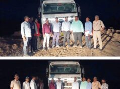 एक पोकलेन और 3 हाइवा जब्त,शासकीय भूमि से हो रहा था अवैध खनन