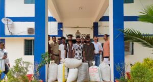 गरियाबंद पुलिस की बड़ी कार्यवाही 01 क्विंटल 56 किलो ग्राम अवैध गांजा मादक पदार्थ के साथ विधि से संघर्षरत बालक सहित 05 अंतर्राज्यीय तस्कर को किया गया गिरफ्तार