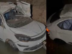 नदी में गिरी बेकाबू कार, शादी से लौट रहे 4 युवकों की मौत, 2 की हालत गंभीर