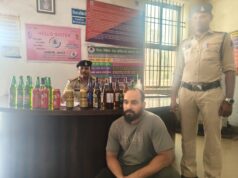 “ऑपरेशन आघात” के तहत जानकी होटल में थाना साइबर और कोतवाली पुलिस की शराब रेड कार्रवाई, होटल मैनेजर गिरफ्तार