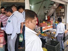 रायपुर में खाद्य सुरक्षा विभाग की बड़ी कार्रवाई, लालपुर फल मंडी से 40 किलो सड़े-गले फल नष्ट
