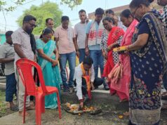 महापौर जीवर्धन चौहान ने किया नाली निर्माण कार्य का भूमिपूजन, क्षेत्रवासियों को मिलेगी राहत