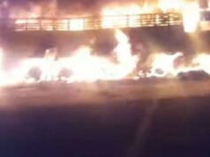 कौशांबी के एक टोल प्लाजा पर अचानक हुए जोरधार भीषण आग ,5 झुलसे, 16 बाइकें और 2 कारें राख…