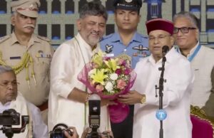 कर्नाटक के नए मुख्यमंत्री DK शिवकुमार, जी परमेश्वर बने डिप्टी सीएम, 12 अन्य मंत्रियों ने भी ली शपथ