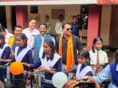 कुआकोंडा में सरस्वती साइकिल योजना के तहत 140 छात्राओं को मिली निःशुल्क साइकिल