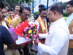 मुख्यमंत्री विष्णुदेव साय के रायगढ़ आगमन पर हुआ आत्मीय स्वागत