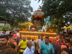 बरसते पानी में भी उमड़ा आस्था का सैलाब, आधा किलोमीटर लंबी रथ यात्रा में 20 हजार श्रद्धालु शामिल, जय जगन्नाथ के जयघोष से गूंजा गरियाबंद