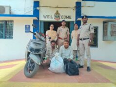 देवभोग पुलिस की बड़ी कार्रवाई, 30 किलो गांजा जब्त:स्कूटी से रायपुर ले जाया जा रहा था 15 लाख रुपये का गांजा, दो तस्कर गिरफ्तार
