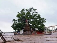 छत्तीसगढ़ में बारिश का कहर: राजिम के कुलेश्वर महादेव मंदिर तक पहुंचा पानी, कई मार्ग बंद