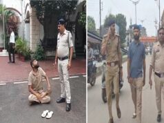 SP ऑफिस के सामने बदमाश का हाई-वोल्टेज ड्रामा! हंगामे के बाद पुलिस ने निकाला पैदल मार्च