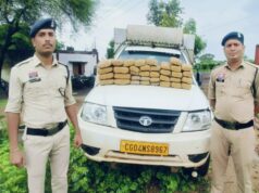 राजनांदगांव में पुलिस-NCB का बड़ा एक्शन! 41 किलो गांजा जब्त, 28.65 लाख का माल बरामद; तस्कर फरार