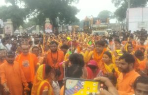 बारिश भी नहीं रोक पाई भक्तों का जोश! 20 किमी की भव्य कांवड़ यात्रा में गूंजा ‘बोल बम’, मुक्तेश्वर महादेव का हुआ जलाभिषेक