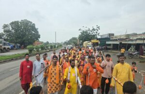 चिचोला से डोंगरगढ़ के लिए निकली कांवड़ यात्रा, चुम्मन साहू ने किया भव्य स्वागत