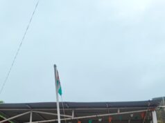 मनेन्द्रगढ़ जलप्रदाय गृह में शान से फहराया तिरंगा