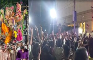 मुंबई में गणपति आगमन यात्रा के दौरान बवाल, प्रतिमा पर अंडे फेंकने का आरोप, भीड़ ने घेरा इलाका