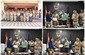 गरियाबंद पुलिस अधीक्षक ने उत्कृष्ट कार्य करने वाले पुलिस अधिकारियों-कर्मचारियों को किया सम्मानित