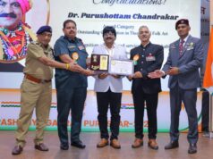 दिल्ली में डॉ. पुरुषोत्तम को मिला “राष्ट्रीय गौरव पुरस्कार