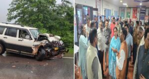 मंत्री केदार कश्यप के काफिले को स्कॉर्पियो ने मारी जोरदार टक्कर, फॉलो वाहन क्षतिग्रस्त; 4 पुलिस जवान घायल