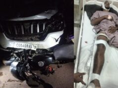 खैरागढ़ में रफ्तार का कहर: बाइक को टक्कर मार 500 मीटर तक घसीटती रही कार, दो युवक गंभीर