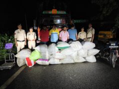 खुटगांव चेक पोस्ट पर 400 किलो गांजा जब्त, महाराष्ट्र-ओडिशा के 5 तस्कर गिरफ्तार