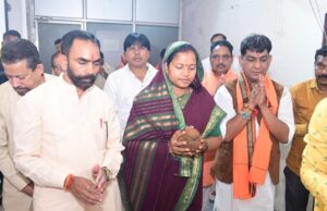 मंत्री लक्ष्मी ने रुद्राभिषेक कर प्रदेशवासियों के सुख समृद्धि की कामना की