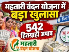 महतारी वंदन योजना में अपात्र हितग्राहियों पर कार्रवाई, 542 महिलाओं से करीब 30 लाख की वसूली