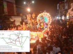 गणेश झांकी के दिन रायपुर में बदलेगा ट्रैफिक का पूरा रूट, रात 9 बजे से इन सड़कों पर नो-एंट्री