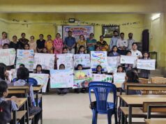 मेरे सपनों का भारत–चित्र सेवा से विद्यार्थियों ने रंगों में उकेरी विकसित भारत की परिकल्पना