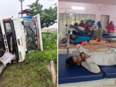 गिरौदपुरी दर्शन के लिए निकले 30 से ज्यादा श्रद्धालु, रास्ते में पलटी माजदा; 27 लोग घायल