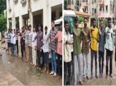त्योहारों से पहले बदमाशों पर पुलिस का शिकंजा, धमतरी में गुंडा-निगरानी बदमाशों की थाने में परेड