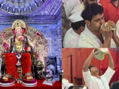लालबागचा राजा के दरबार पहुंचे विद्युत जामवाल, गणेश चतुर्थी पर शंख-डमरू बजाकर की बप्पा की आराधना