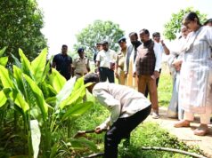 कृषि विज्ञान केंद्र पहुंचकर मंत्री नेताम ने अनुसंधान कार्यों का लिया जायजा
