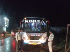 यातायात नियमों की अनदेखी करने वालों पर कोरिया पुलिस का शिकंजा, बस पर 10 हजार का जुर्माना