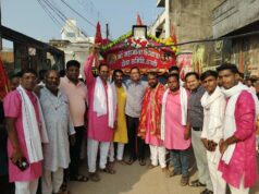 महामाया मंदिर सक्ती से उल्दा तक निकली प्रथम पदयात्रा, बड़ी संख्या में श्रद्धालु हुए शामिल