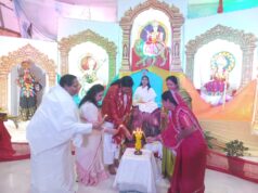 नवरात्रि पर चैतन्य देवियों की झांकी का भव्य उद्घाटन, पांच देवियों के आध्यात्मिक रहस्य से श्रद्धालु हुए लाभान्वित