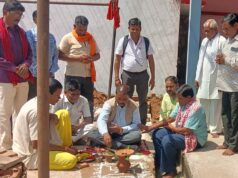 शीतला शक्ति पीठ सिहावा में किचन शेड का भूमिपूजन