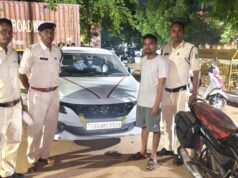 बेमेतरा में गांजा तस्करी का खुलासा: ओडिशा से गांजा लाकर बेचने वाला आरोपी गिरफ्तार, 8.06 लाख की कार जब्त