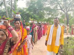 बरगढ़ में निकली भव्य कलश यात्रा, विधि-विधान से हुई घटस्थापना